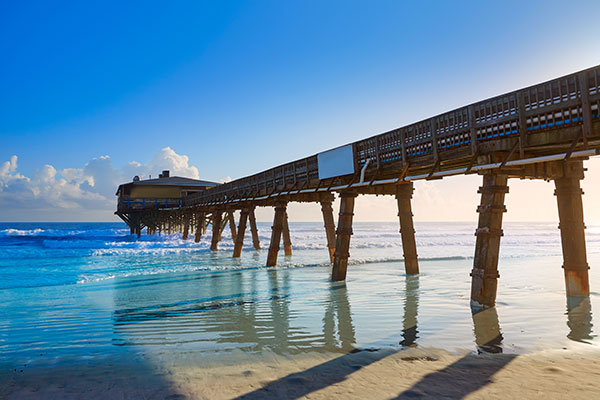 Southwest Florida waterfront and pier