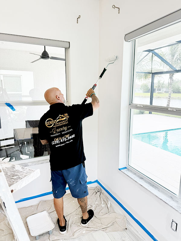 Interior house painting touch up work Interior house painting touch up work